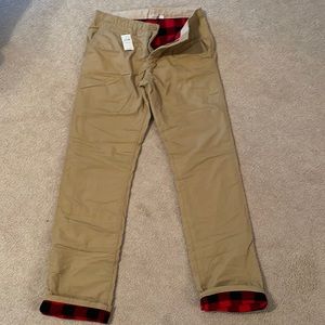 Never Worn Gap Boys XL Flannel Lined Khakis